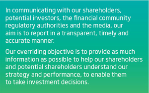 Key message - shareholders
